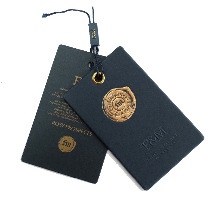 Paper Clothing Garment Hang Tag with String and Eyelet Paper Clothing Garment Hang Tag with String and Eyelet