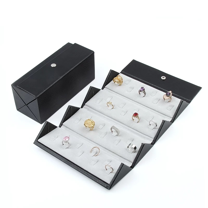 Custom ring storage earring jewelry display box custom Ring Storage earring Display Box Jewelry Organizer Holder Transparent Window Show box