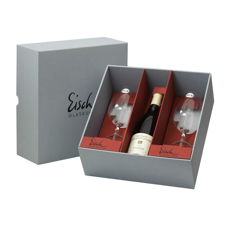 Custom whiskey and glass bottles gift set cardboard box Custom whiskey and glass bottles gift set cardboard box