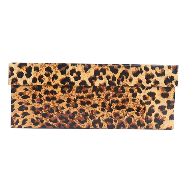 Custom wholesale leopard grain cardboard packing shoes box Custom wholesale leopard grain cardboard packing shoes box