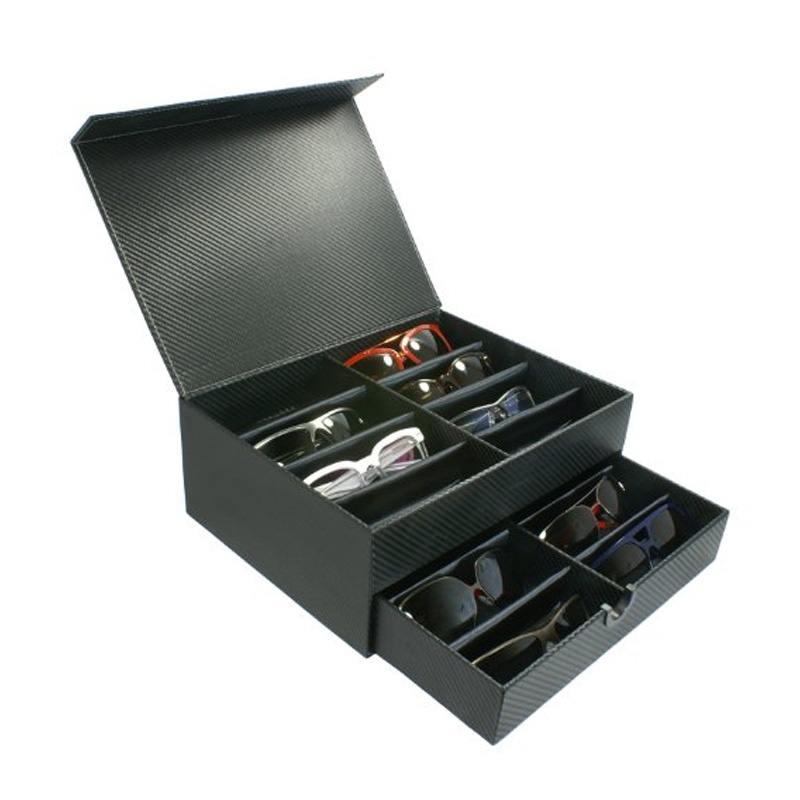 Customized luxury leather packaging sunglasses storage box Customized luxury leather packaging sunglasses storage box