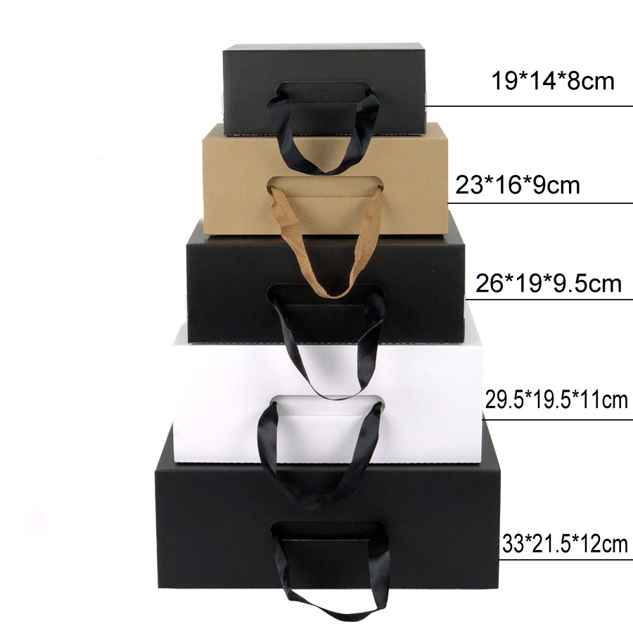 Customized printed foldable shoes box with ribbon handle Customized printed foldable shoes box with ribbon handle