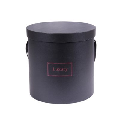 Cylinder Florist Portable Box Black Round Flower Hat Box Cylinder Florist Portable Box Black Round Flower Hat Box