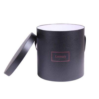 Cylinder Florist Portable Box Black Round Flower Hat Box Cylinder Florist Portable Box Black Round Flower Hat Box