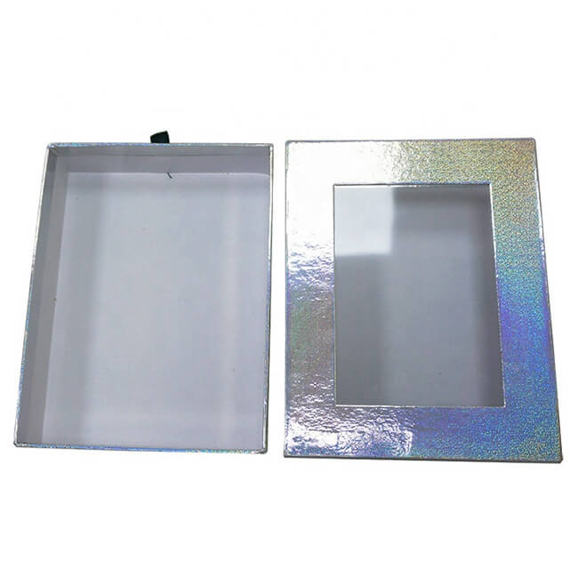 drawer hair extension wig holographic gift box.
