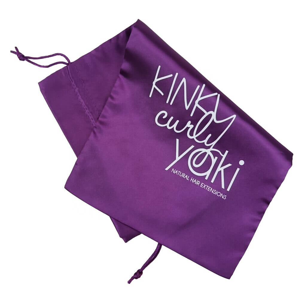 Durable large silk pouches hair drawstring bag