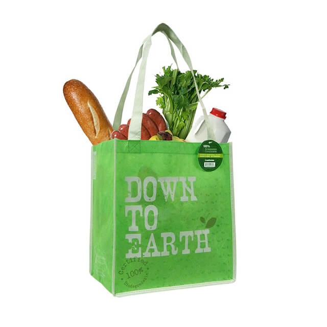 Biodegradable compostable non woven shopping bag Eco friendly PLA shopping bag 100% biodegradable compostable-katady.com