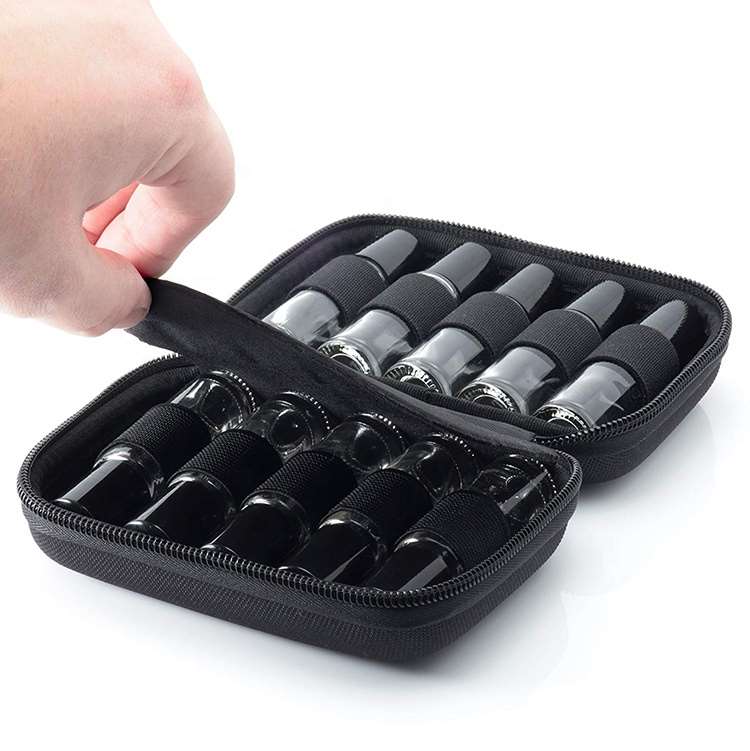 Elastic loop essential oil bottles pocket EVA travel case