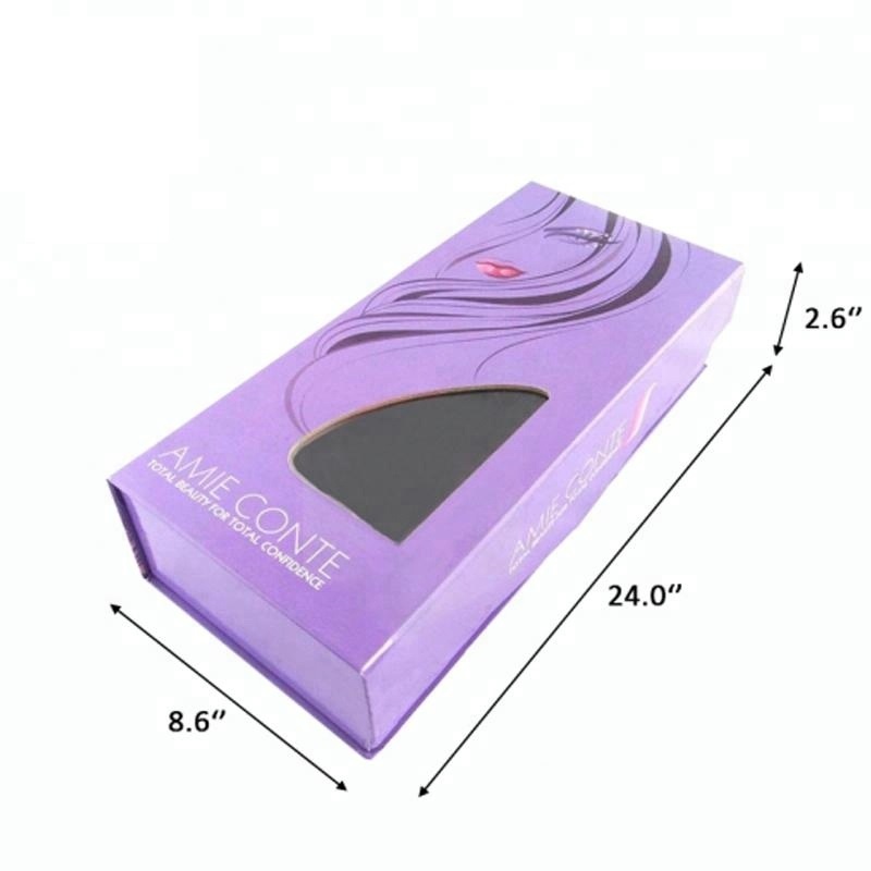 Magnetic closure hair extension wigs hair packing box