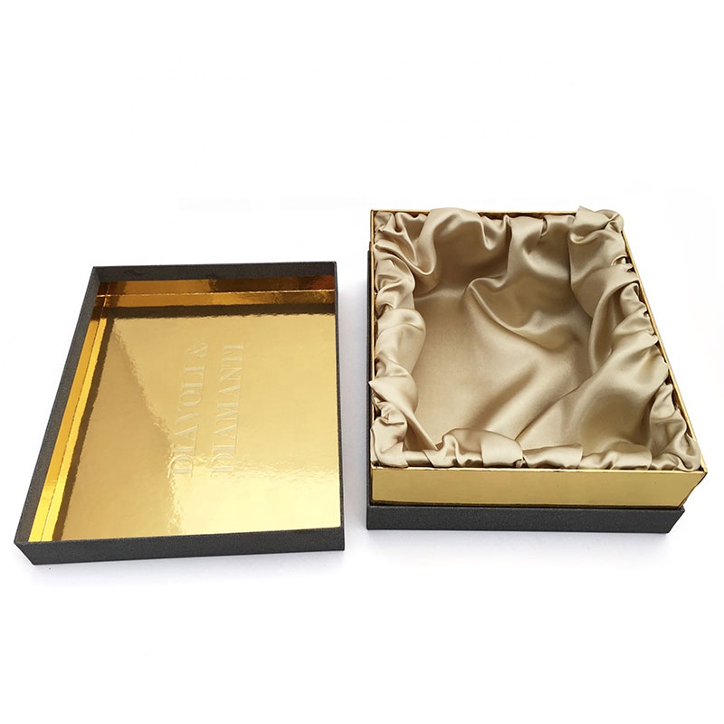 Elegant satin lined wig gift paper packaging box Elegant satin lined wig gift paper packaging box