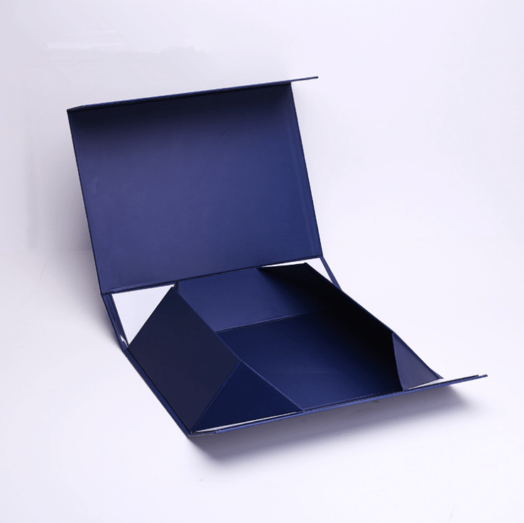 Magnetic closure folding gift packaging box