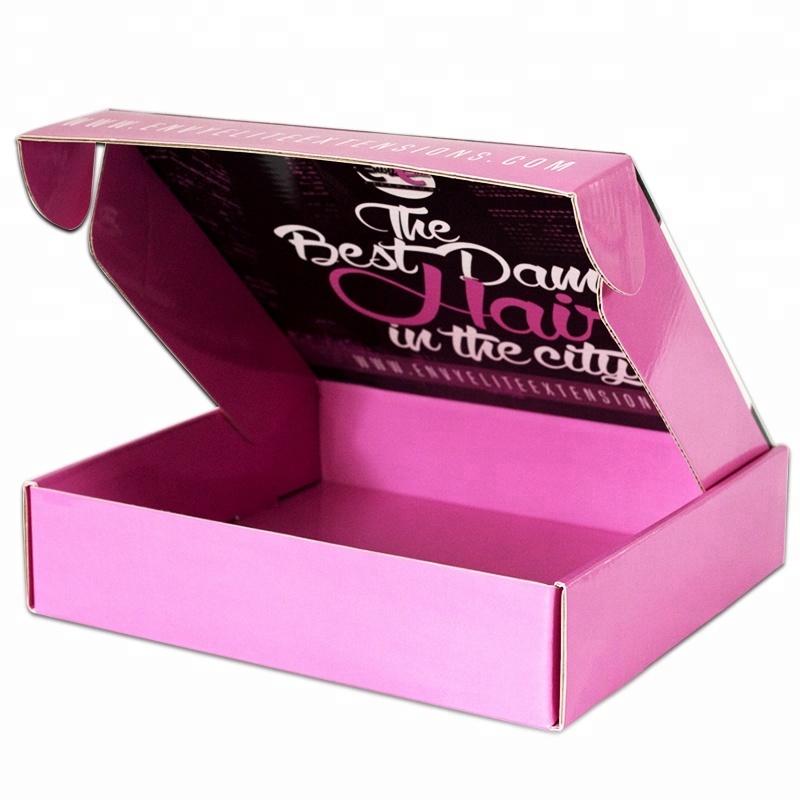 Folding packaging corrugated paper wig box Folding packaging corrugated paper wig box