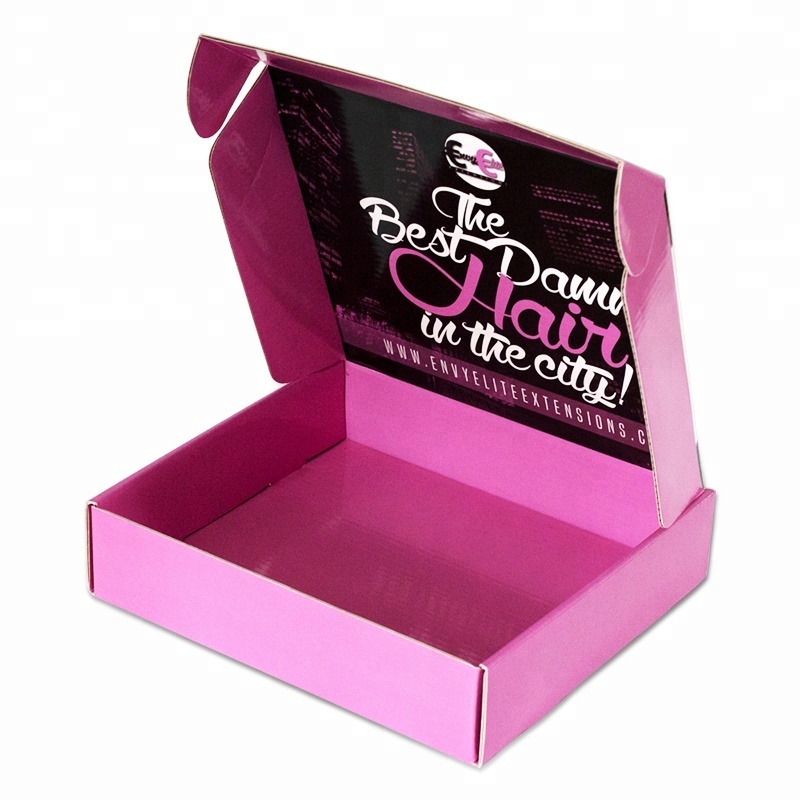 Folding packaging corrugated paper wig box Folding packaging corrugated paper wig box