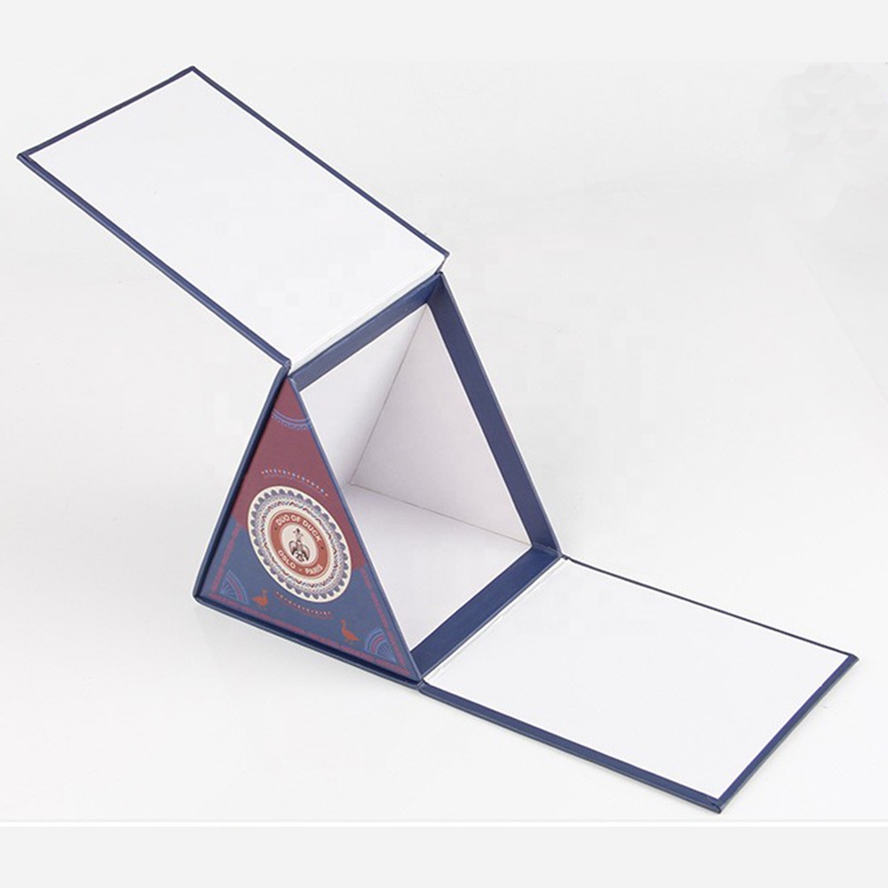 Gift packaging pyramid shaped solid cardboard triangle box Gift packaging pyramid shaped solid cardboard triangle box