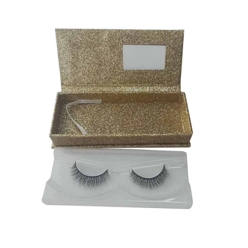 Glitter paper custom eyelash packaging box Glitter paper custom eyelash packaging box