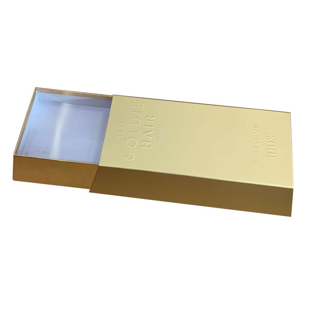 Gold bar hair box wig packaging gift box Gold bar hair box wig packaging gift box