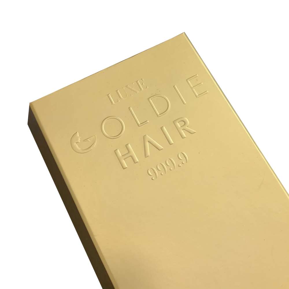 Gold bar hair box wig packaging gift box Gold bar hair box wig packaging gift box