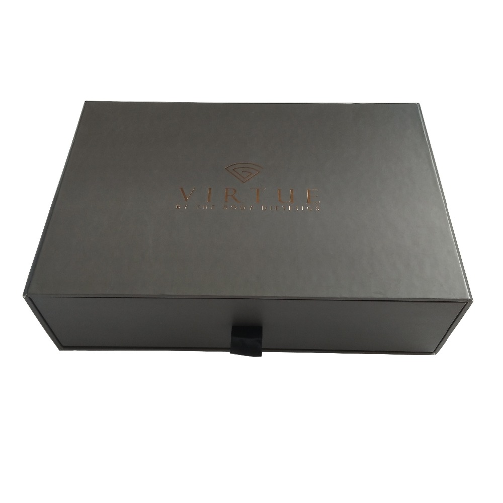 Grey matt printing drawer shaped paper wine box Grey matt printing drawer shaped paper wine box