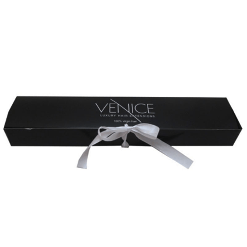 Hair extension packaging box with PVC window