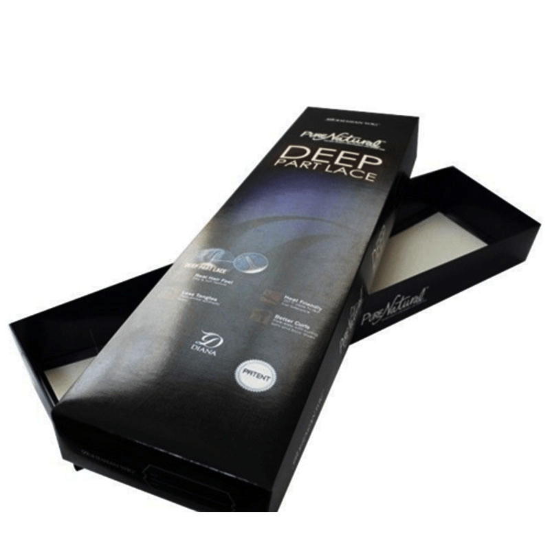 Hair extension packaging box with PVC window Hair extension packaging box with PVC window