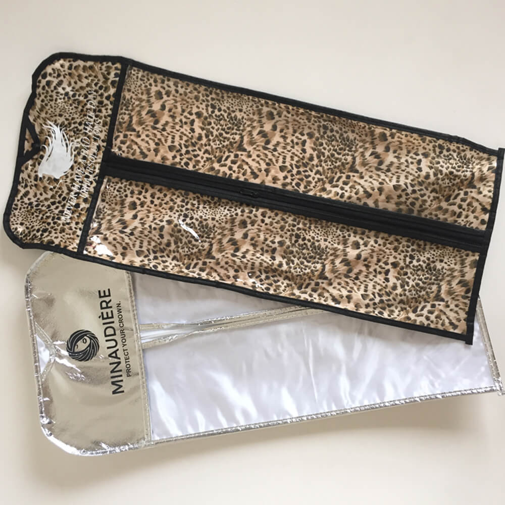 Hair extensions storage bag non-woven pvc wig bags