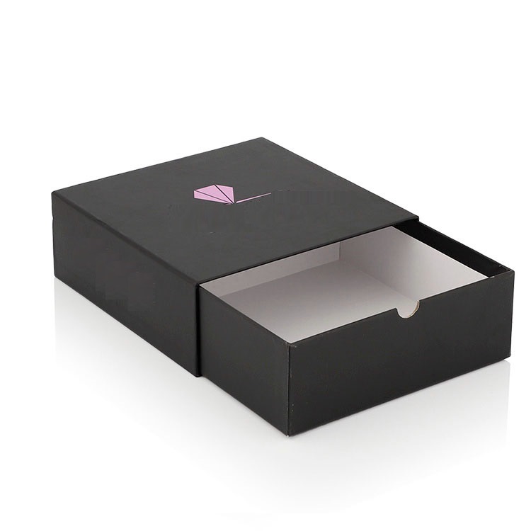Black cardboard drawer gift box Black cardboard drawer gift box