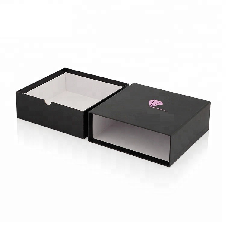 Black cardboard drawer gift box Black cardboard drawer gift box