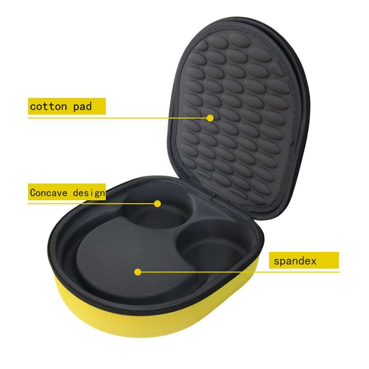 EVA Storage Case With EVA Tray For Folded Headphone Hard Shell Custom Logo EVA Packaging Case EVA Storage Case With EVA Tray For Folded Headphone