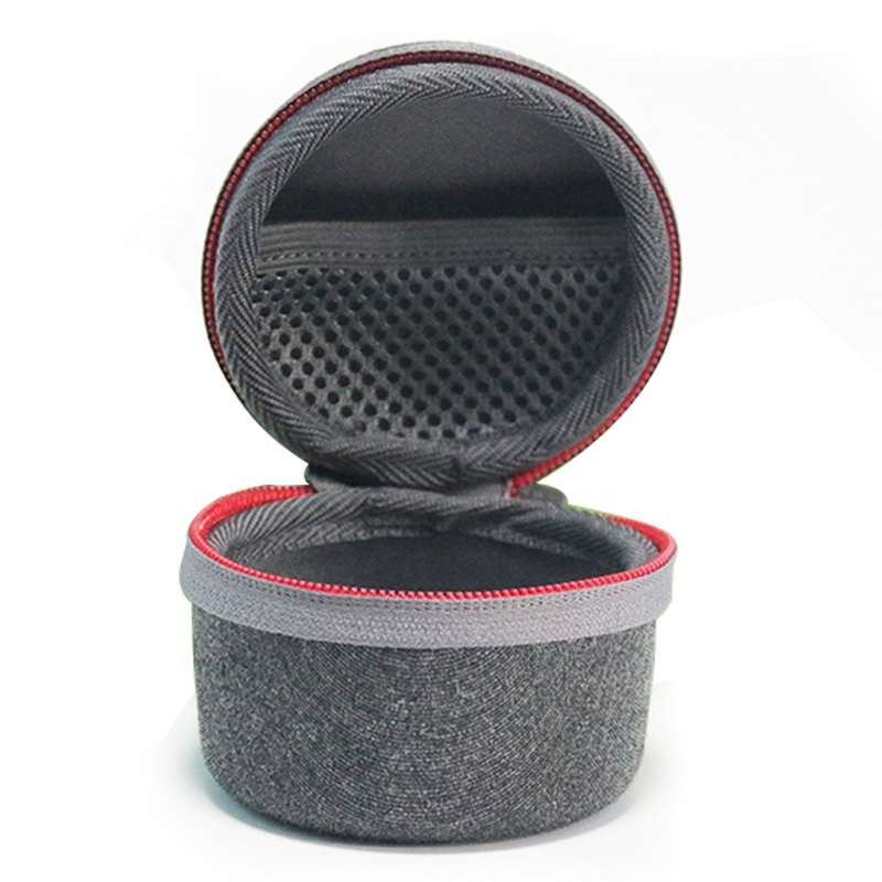Round shape hard zippered EVA carry speaker case packaging Hard Zippered EVA Carry Speaker Case Cover Bag Portable Round Shape EVA Speaker Storage Case