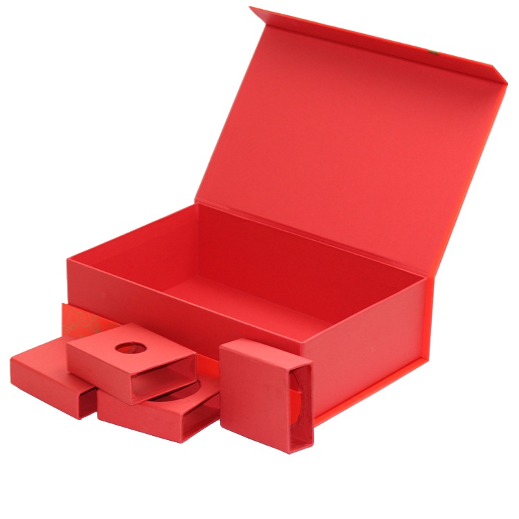 Hardcover magnetic closure gift box for cake tea Hardcover magnetic closure gift box for cake tea