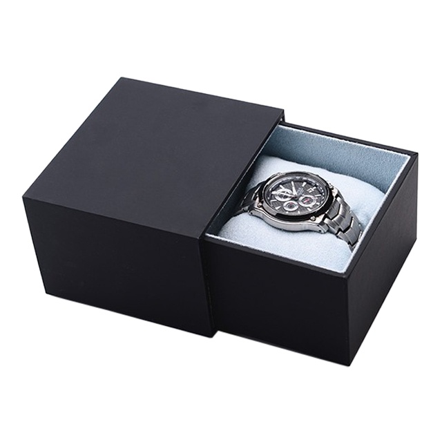 Custom logo black paper single packaging watch box Custom logo black paper single packaging watch box