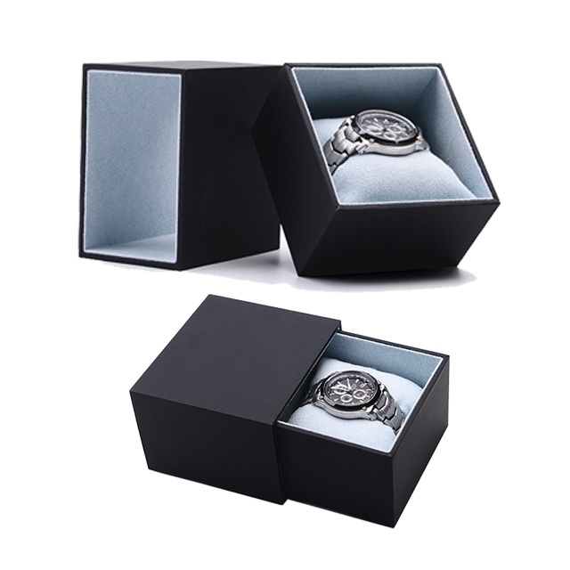 Custom logo black paper single packaging watch box Custom logo black paper single packaging watch box