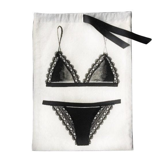 Hot Bikini Packing Satin Pouch Underwear Bag With Drawstring underwear packaging gift bags factory in China