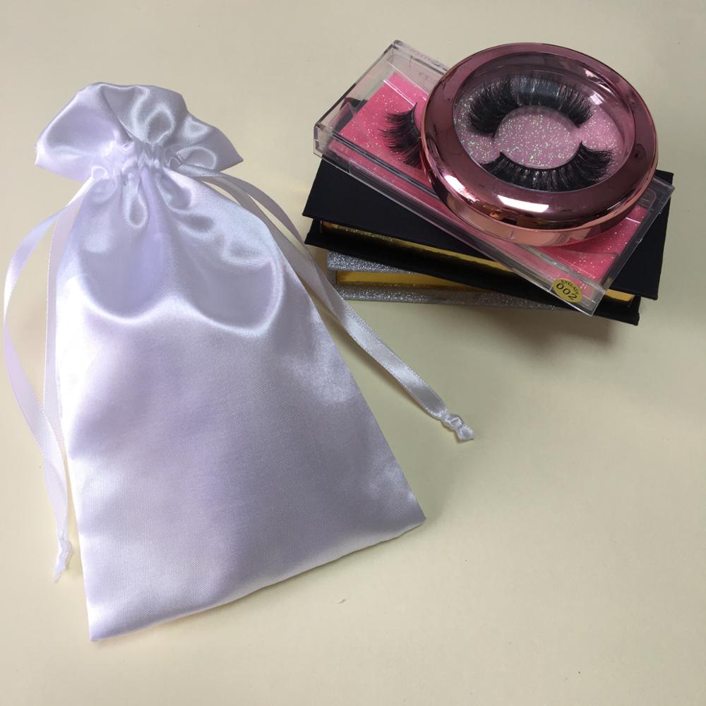 Hot sale custom eyelash packaging satin bags