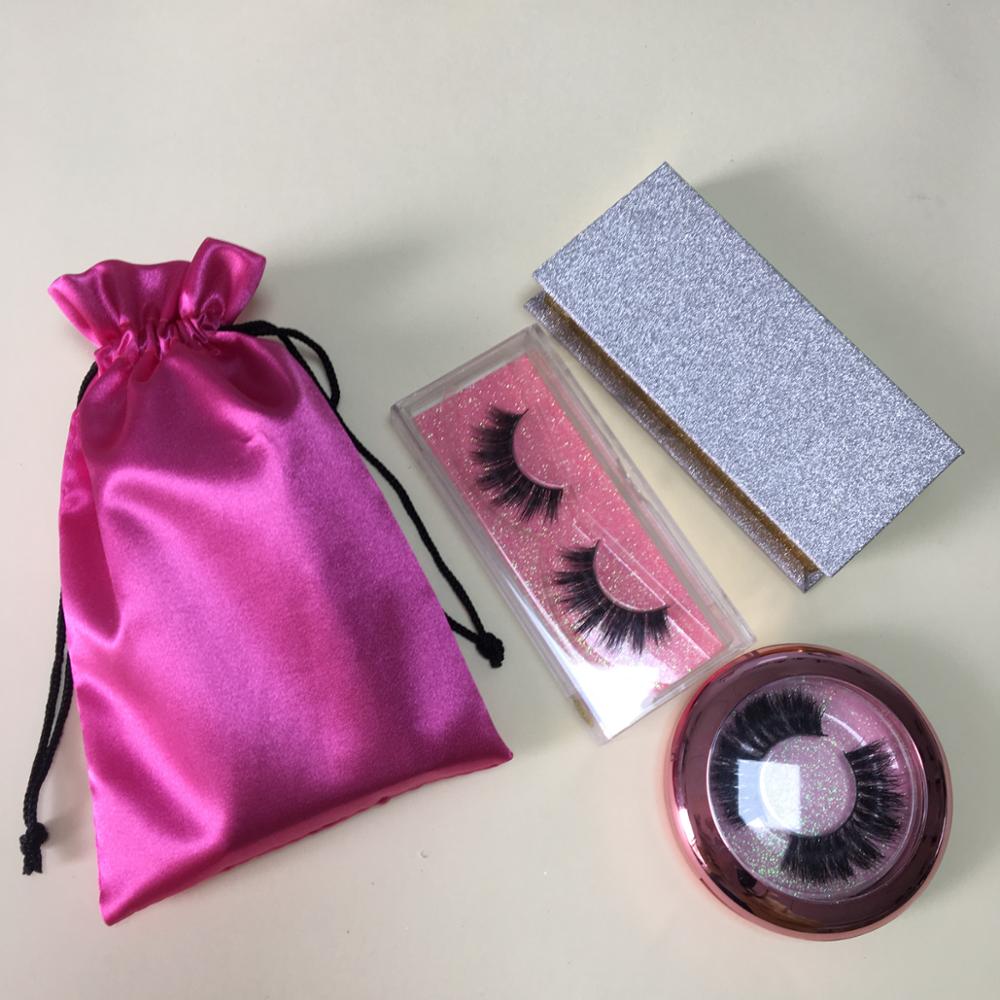 Hot sale custom eyelash packaging satin bags Hot sale custom eyelash packaging satin bags wholesale