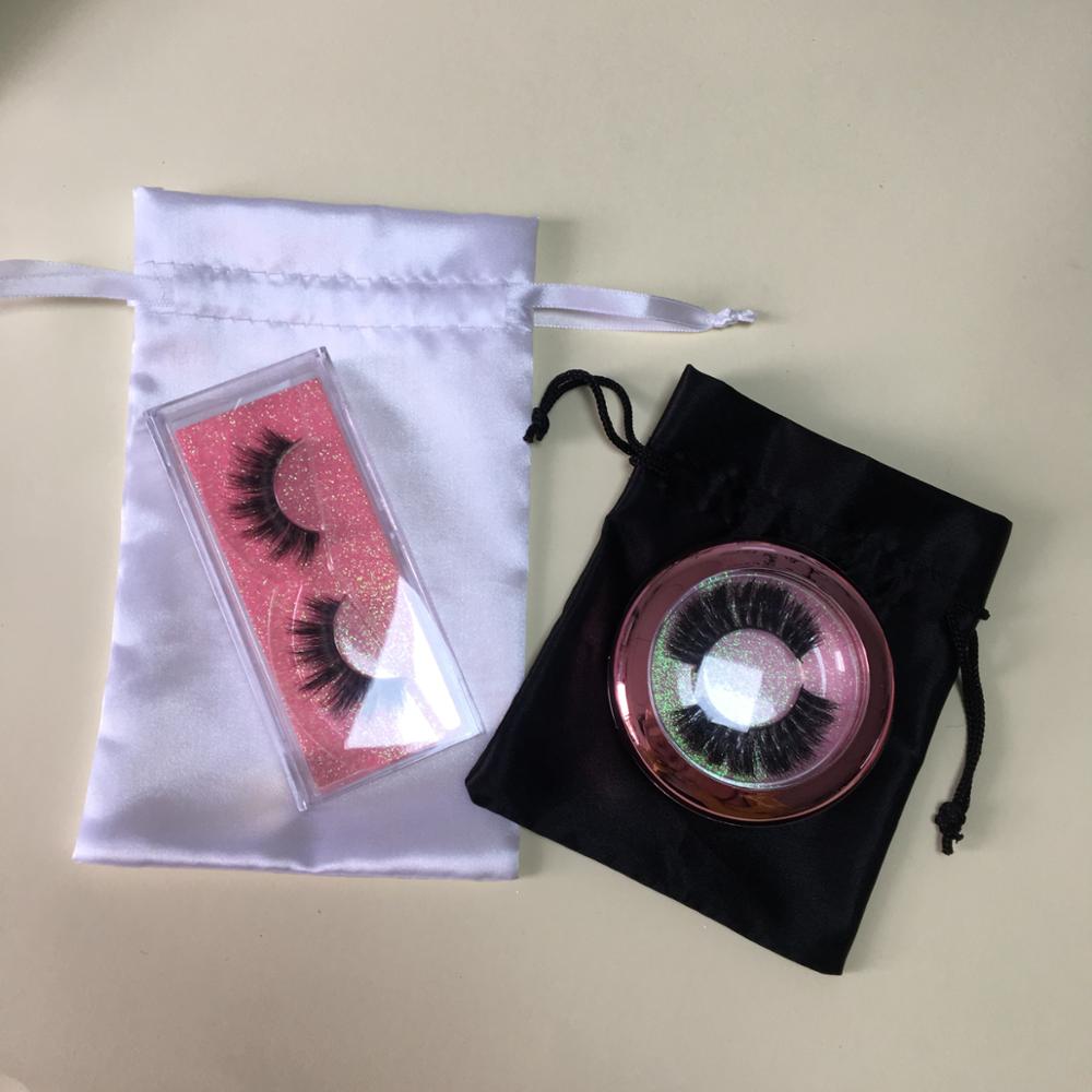 Hot sale custom eyelash packaging satin bags Hot sale custom eyelash packaging satin bags wholesale