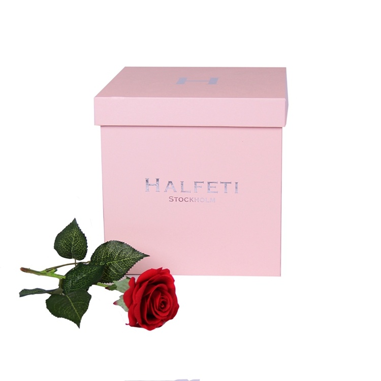 Custom bulk square flower box with box top and bottom Custom bulk square flower box with box top and bottom