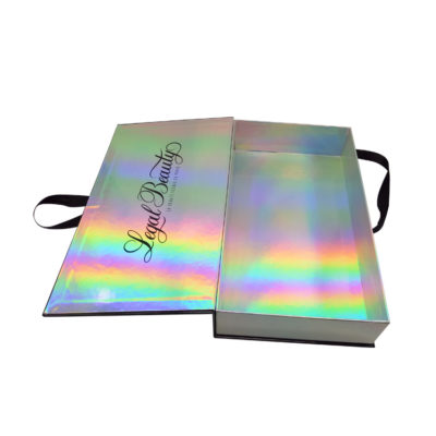 Laser paper with spray UV cosmetics box Laser paper with spray UV cosmetics box