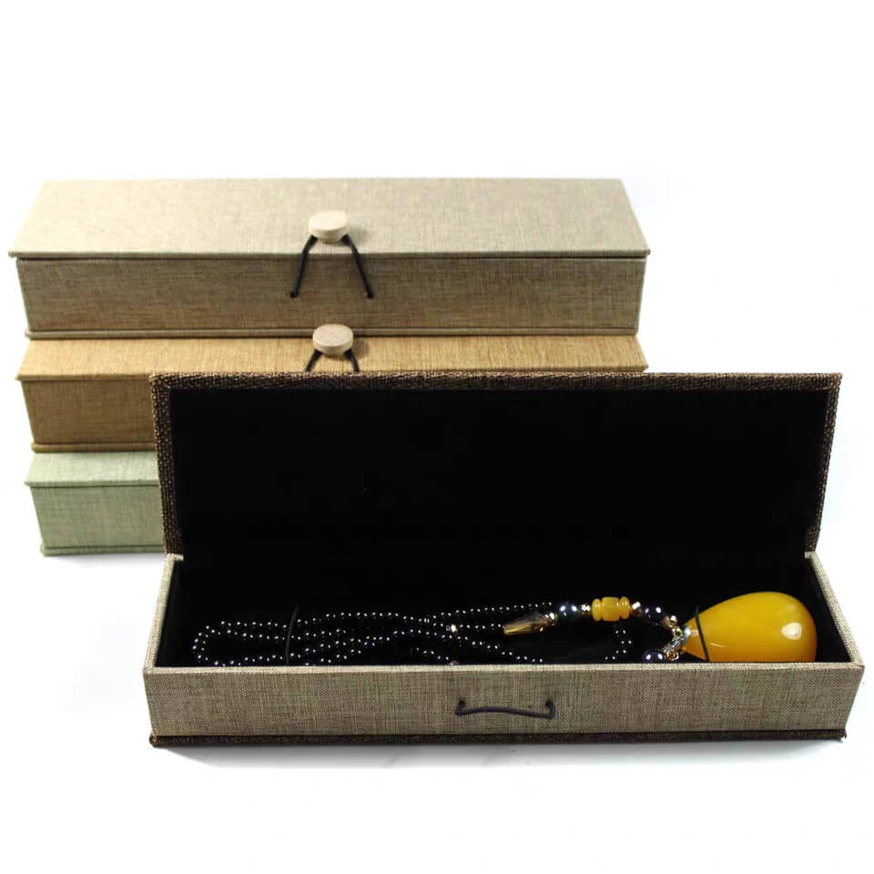Linen jewelry gift box necklace bracelet jewelry packaging Linen jewelry gift box necklace bracelet jewelry packaging