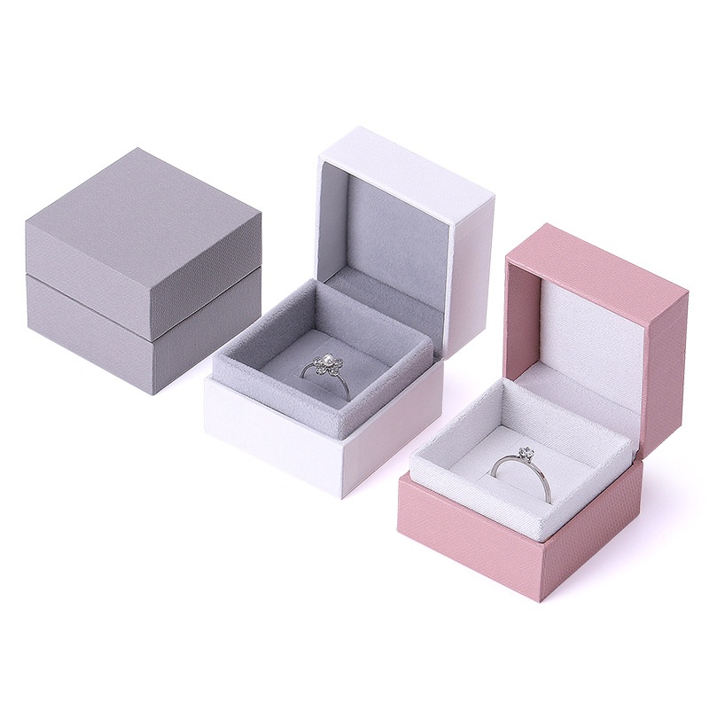 Lowest price cardboard paper ring box with velvet Lowest price cardboard paper ring box with velvet