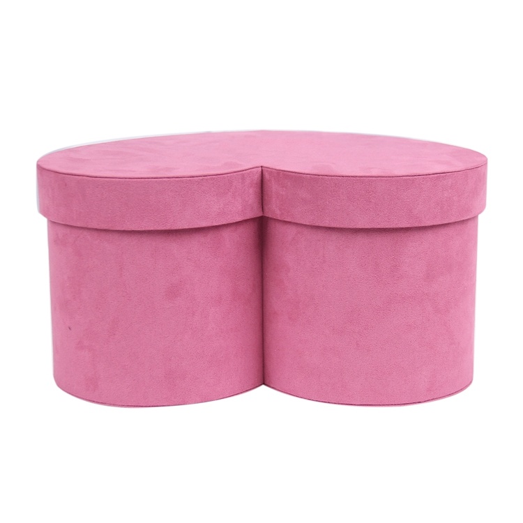 Luxurious velvet gold lined round flower gift box Luxurious velvet gold lined round flower gift box