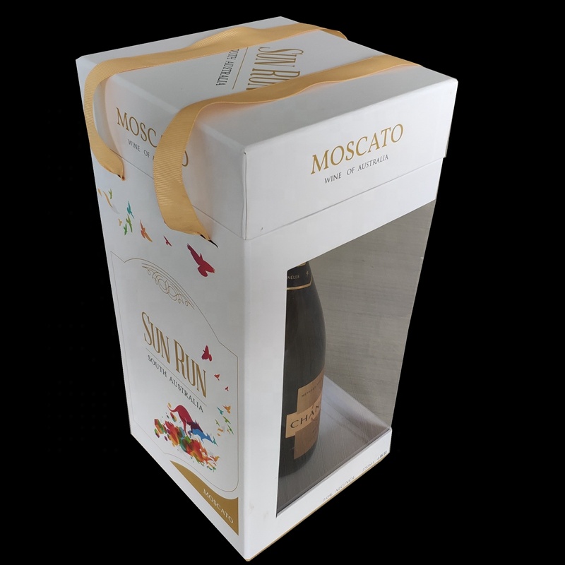 Luxury cardboard two bottle wine gift box with PVC window Luxury cardboard two bottle wine gift box with PVC window