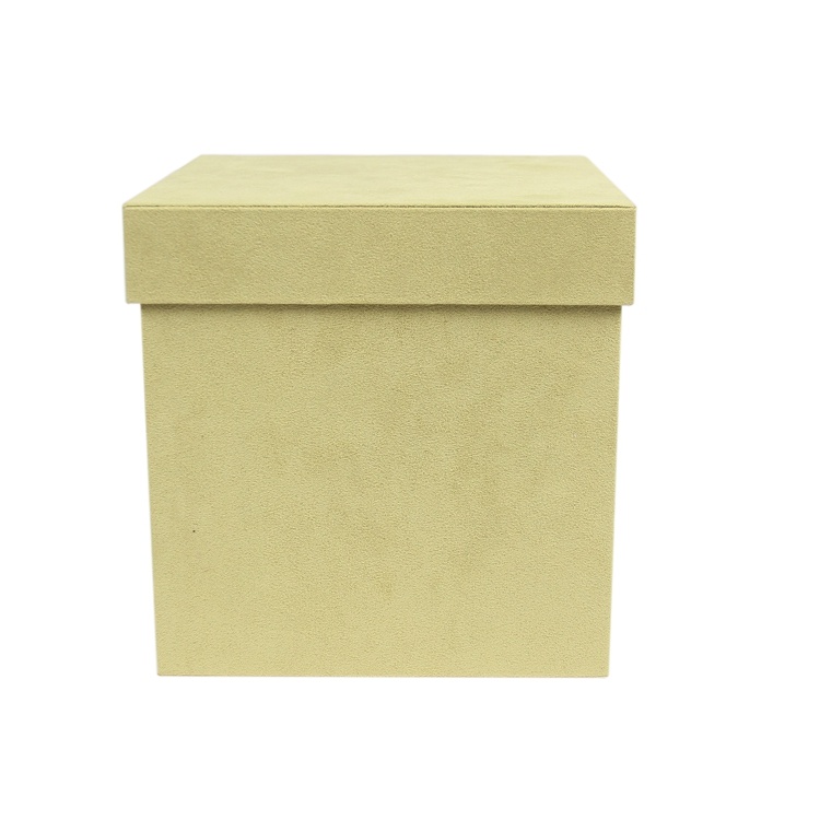 Luxury Cardboard Velvet Round Flower Box Green Luxury Cardboard Velvet Round Flower Box Green