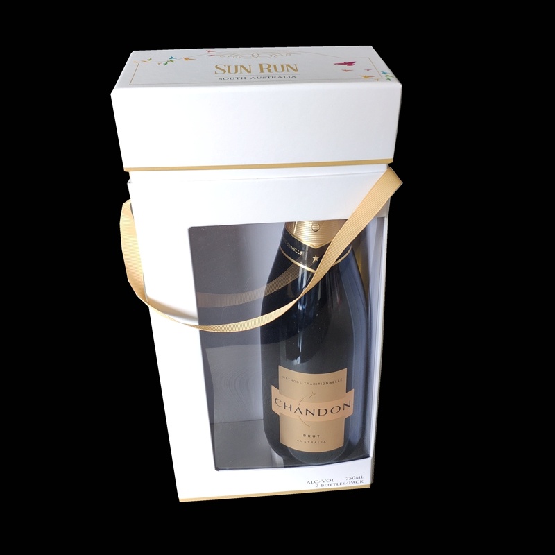 Luxury cardboard two bottle wine gift box with PVC window Luxury cardboard two bottle wine gift box with PVC window