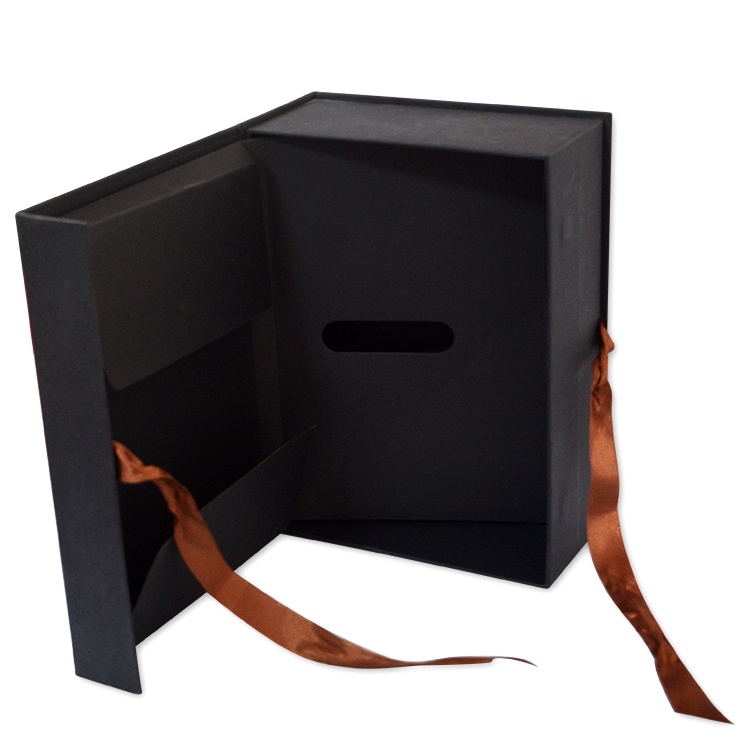 Luxury magnetic folding box with ribbon