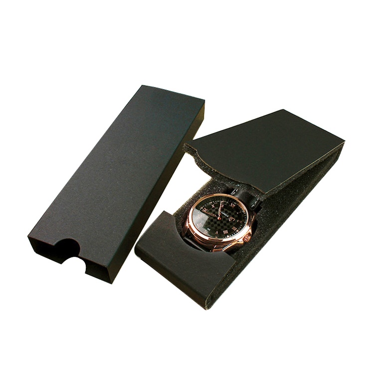 Luxury packaging paper UV logo leather watch box for her Luxury packaging paper UV logo leather watch box for her