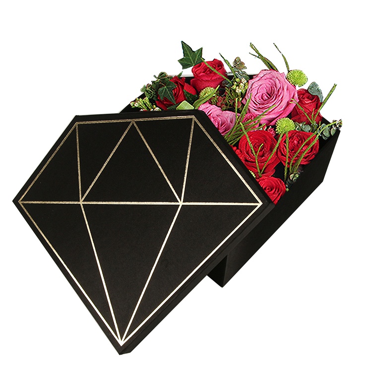 Paper flower Box diamond shape paper gift box Paper flower Box diamond shape paper gift box