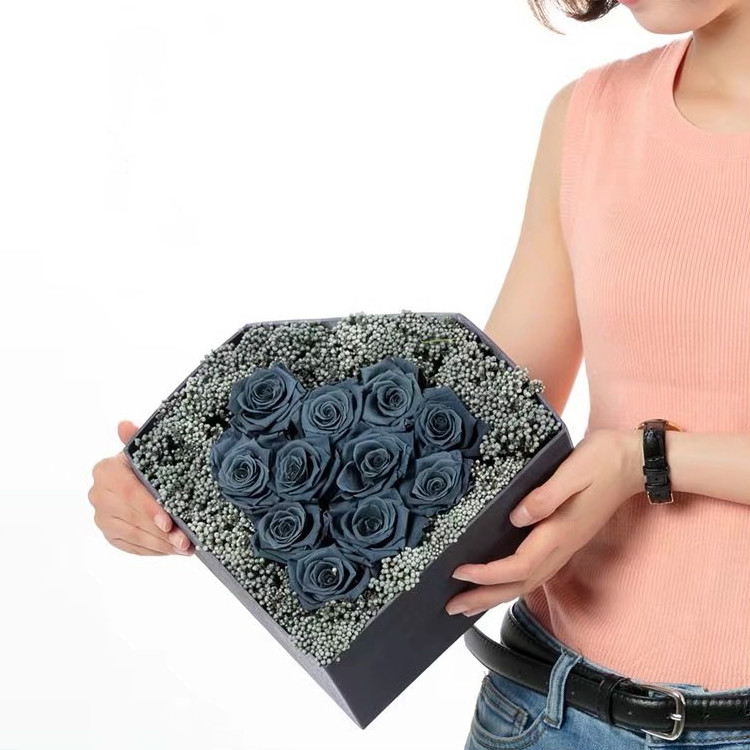 Paper flower Box diamond shape paper gift box Paper flower Box diamond shape paper gift box