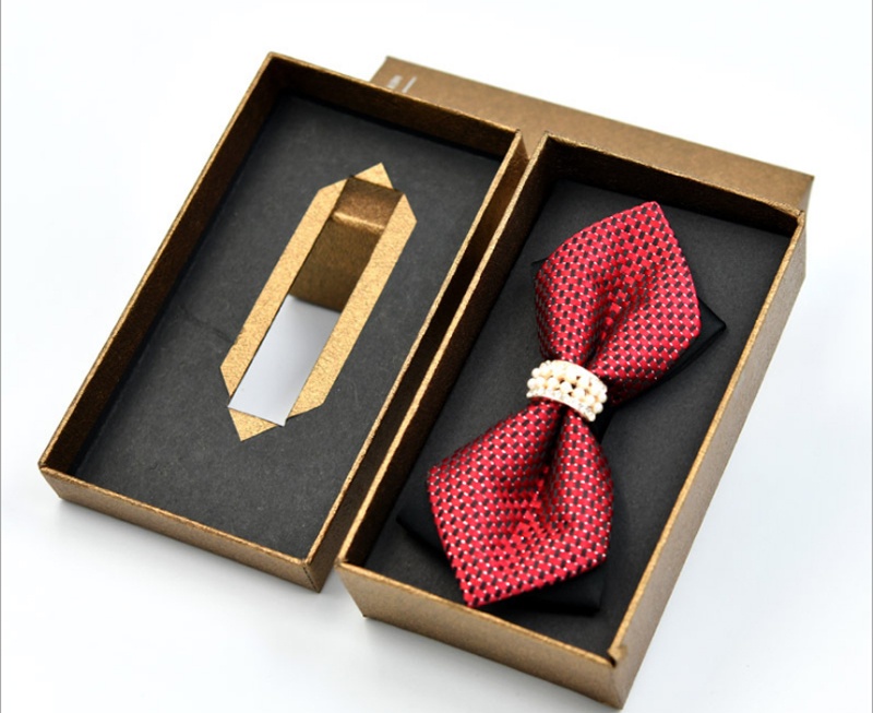 Luxury rigid cardboard packaging bow tie gift box Luxury rigid cardboard packaging bow tie gift box