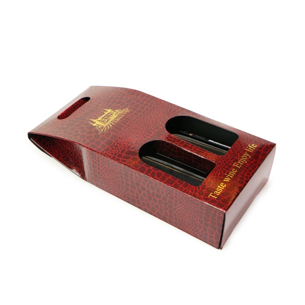 Luxury wine bottle gift box with 2 bottle inside Luxury wine bottle gift box with 2 bottle inside
